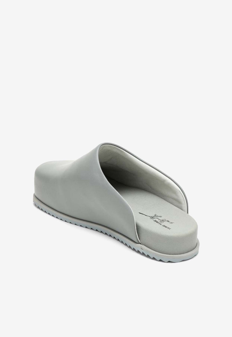 YUME YUME Truck Nappa Leather Slippers Gray TRS0032MLE/O_YUME-ST