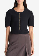 Henley Fitted Knit Top
