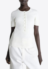 Henley Fitted Knit Top
