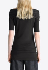 Crepe Jersey Twisted Top