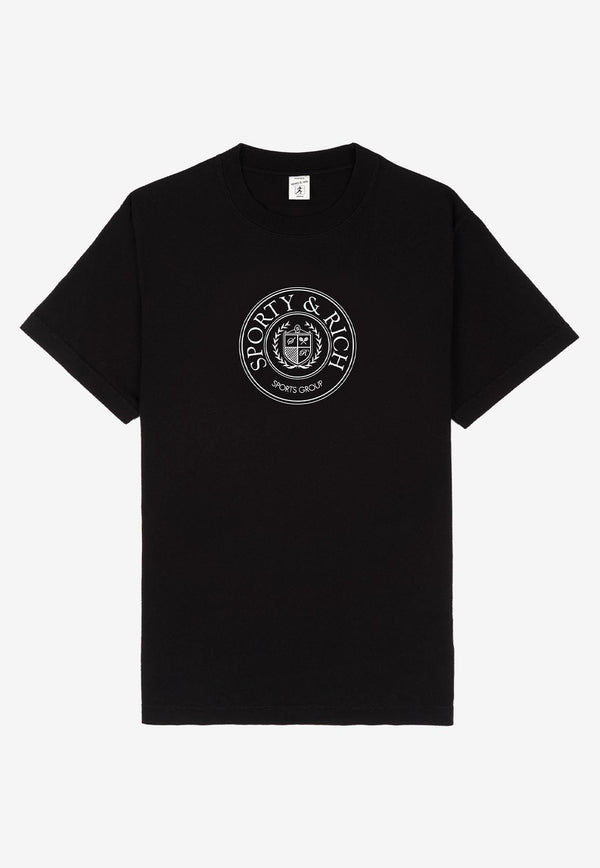 Sporty & Rich Connecticut Crest T-shirt TSAW2360BKBLACK