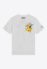 MC2 Saint Barth Kids Boys Duck Print T-shirt White TSH000103985H/Q_MC2-01N