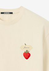 Jacquemus Strawberry Patch T-shirt Cream