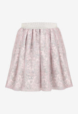 Atelier Choux Girls Ballerina Toile De Jouy Skirt Pink TT-M3-TDJA_PINK