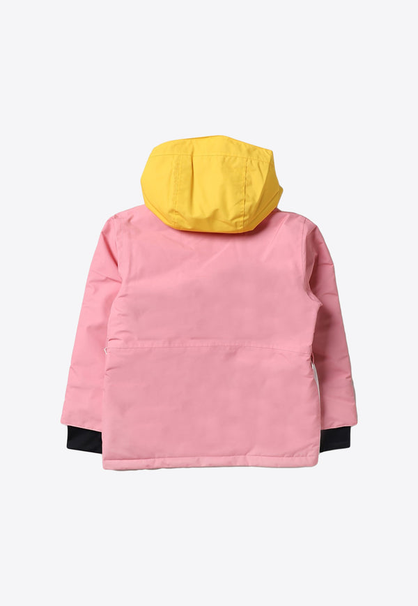 Stella McCartney Kids Girls Color-Block Hooded Ski Jacket Multicolor