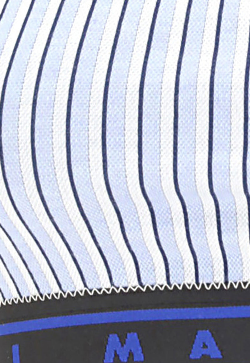Marni Logo Waistband Striped Cropped Top Blue TTMA0290A0_UTN913_STB48
