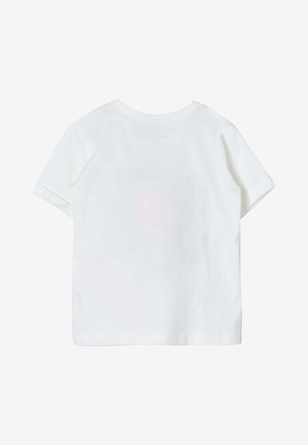 Stella McCartney Kids Girls Flower Print T-shirt TU8E01-Z0434IVORY