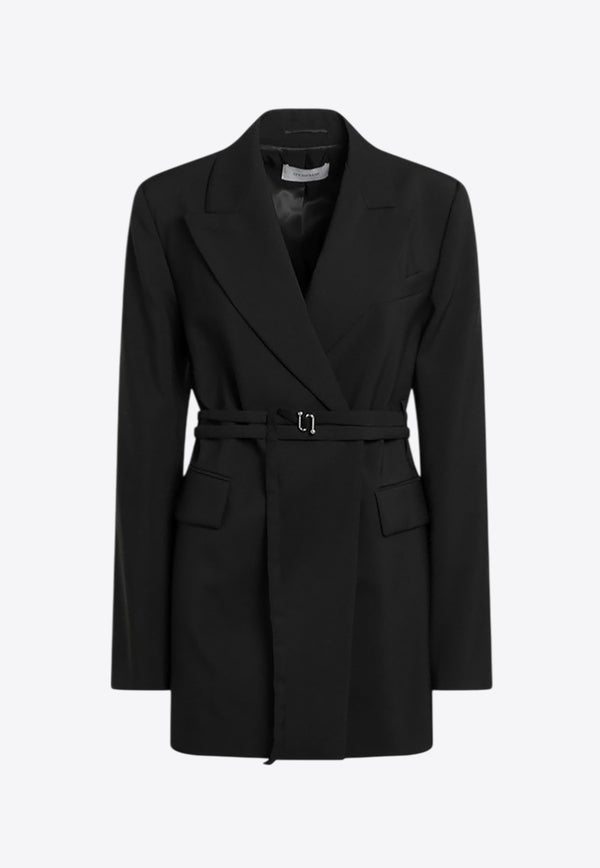 Sportmax Tubinga Double-Breasted Wool Coat Black TUBINGAWO/R_SPORM-003