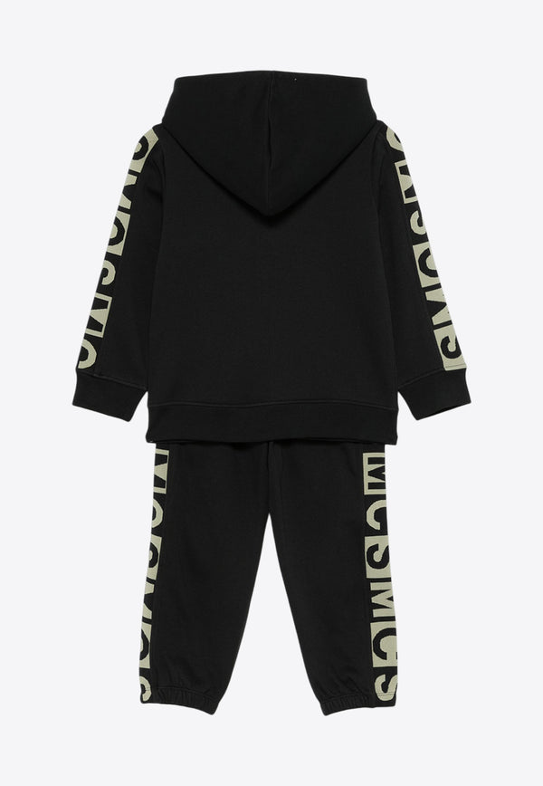 Stella McCartney Kids Boys Logo Jacquard Track Suit Black TV3P60-Z0409BLACK