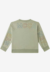 Stella McCartney Kids Kids Logo Embroidered Sweatshirt TV4S50-Z0453GREEN