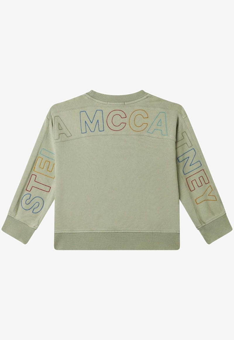 Stella McCartney Kids Kids Logo Embroidered Sweatshirt TV4S50-Z0453GREEN