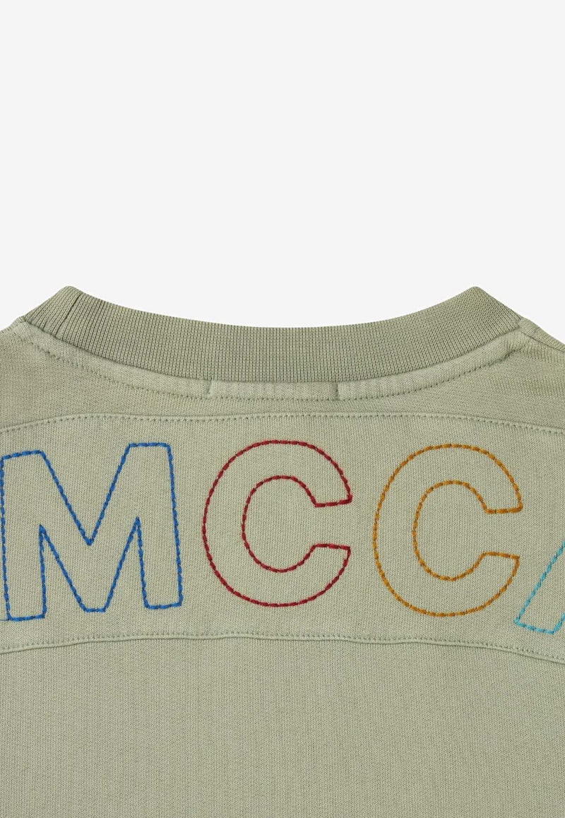 Stella McCartney Kids Kids Logo Embroidered Sweatshirt TV4S50-Z0453GREEN