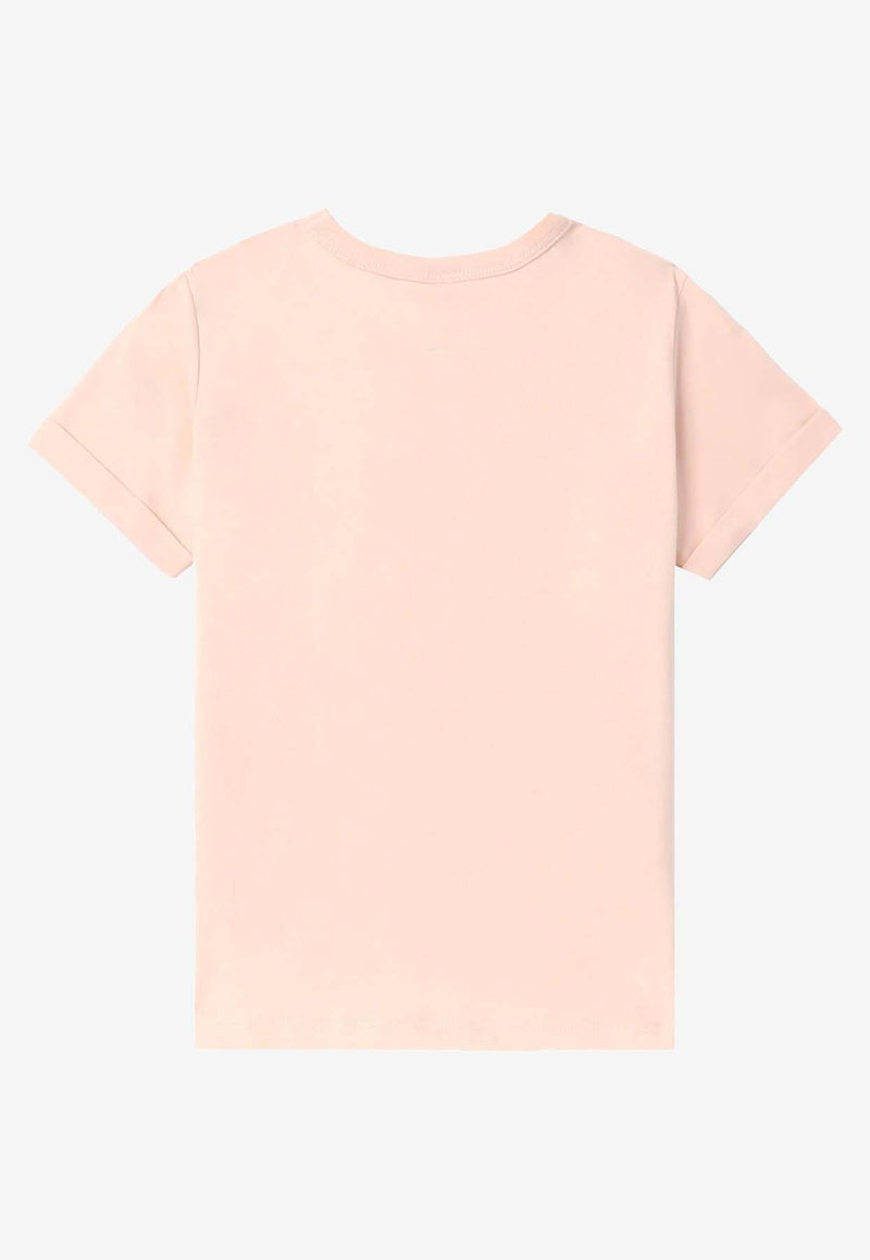 Stella McCartney Kids Girls Floral Print T-shirt Pink TV8A71-Z0434ROSE