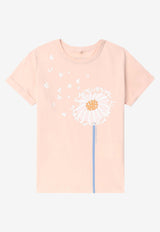 Stella McCartney Kids Girls Floral Print T-shirt Pink TV8A71-Z0434ROSE