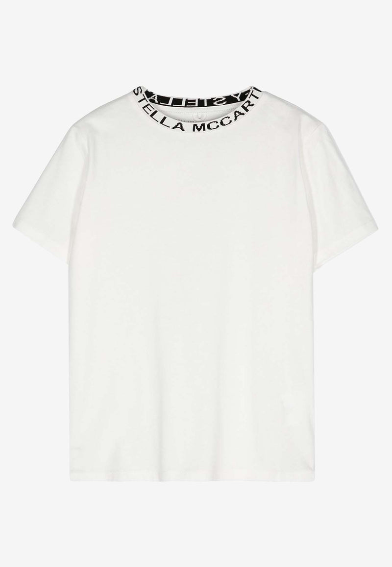 Stella McCartney Kids Boys Logo-Collar T-shirt White TV8P71-Z0434IVORY