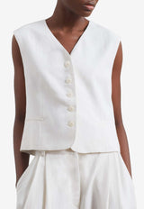 The Frankie Shop Chelsea Tailored Vest TVECHE000WHITE