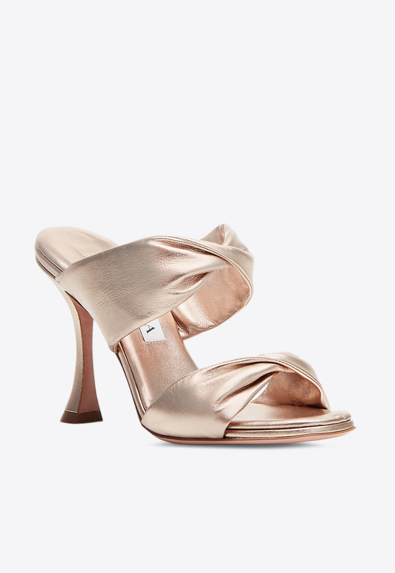 Aquazzura Twist 95 Leather Mules TWIHIGS0-NPL-LCO