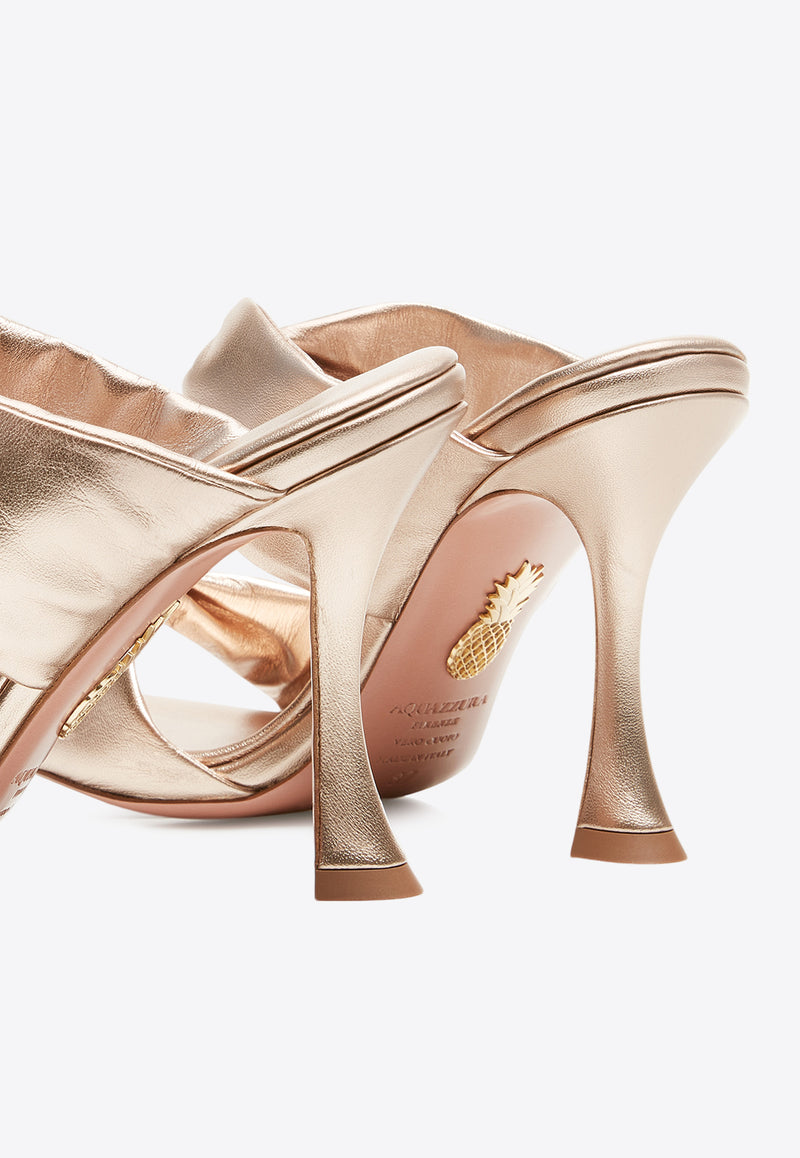 Aquazzura Twist 95 Leather Mules TWIHIGS0-NPL-LCO