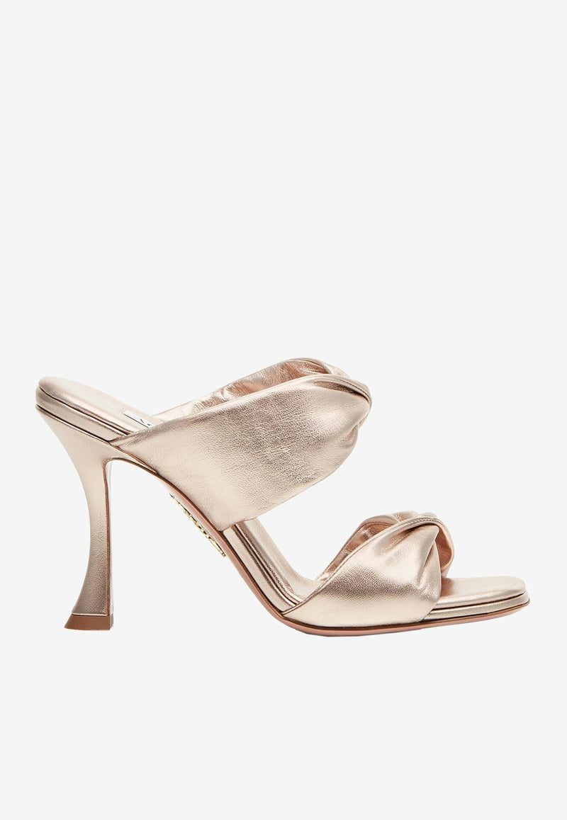 Aquazzura Twist 95 Leather Mules TWIHIGS0-NPL-LCO