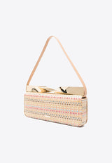 Aquazzura Twist Raffia Shoulder Bag TWIMBGB0-RWNMTG MULTICOLOR