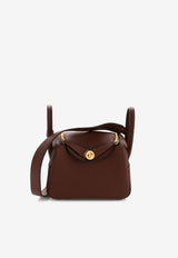 Mini Lindy 20 in Terre Taurillon Clemence in Gold Hardware