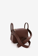 Mini Lindy 20 in Terre Taurillon Clemence in Gold Hardware