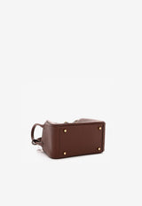 Mini Lindy 20 in Terre Taurillon Clemence in Gold Hardware