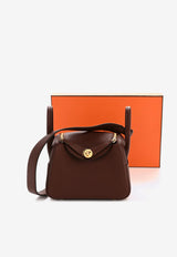 Mini Lindy 20 in Terre Taurillon Clemence in Gold Hardware