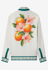 Casablanca Oranges En Fleur Long-Sleeved Shirt White U-MPS24-SH-021-01WHITE MULTI