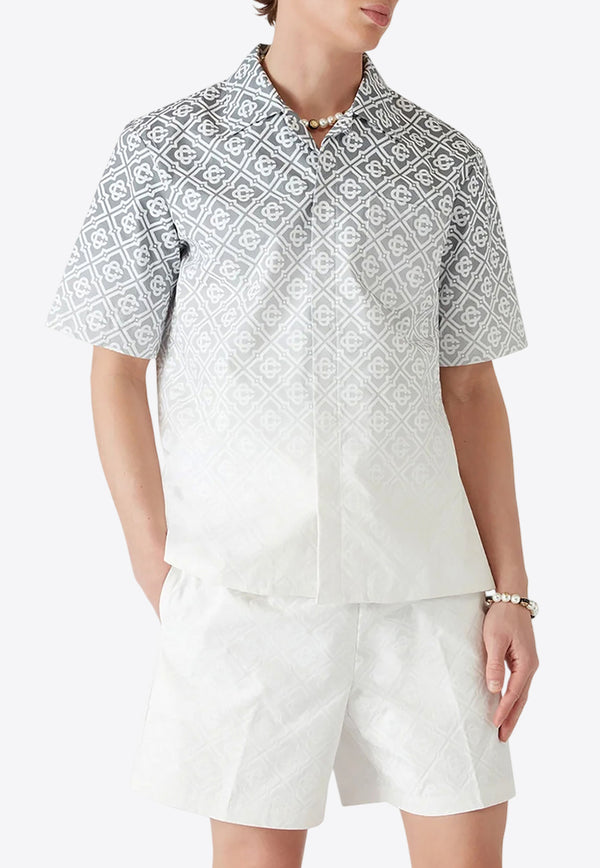 Casablanca Monogram Gradient Bowling Shirt Gray U-MPS25-SH-167-01_GREY