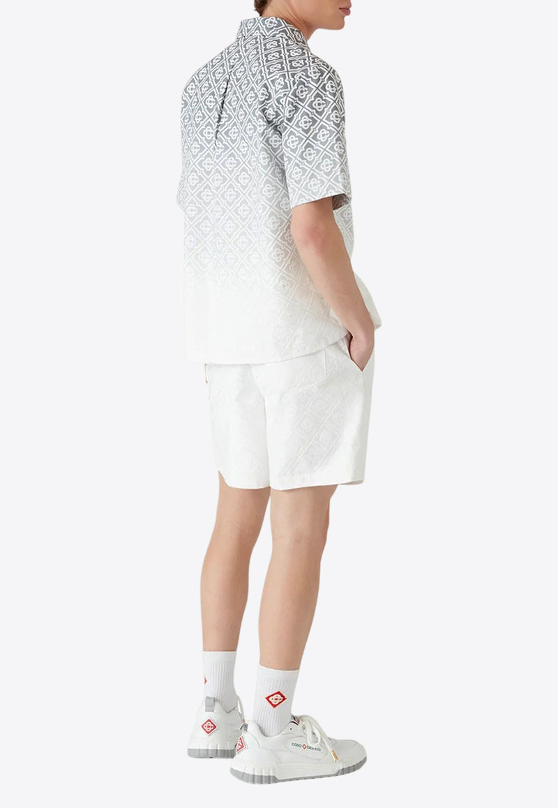 Casablanca Monogram Gradient Bowling Shirt Gray U-MPS25-SH-167-01_GREY