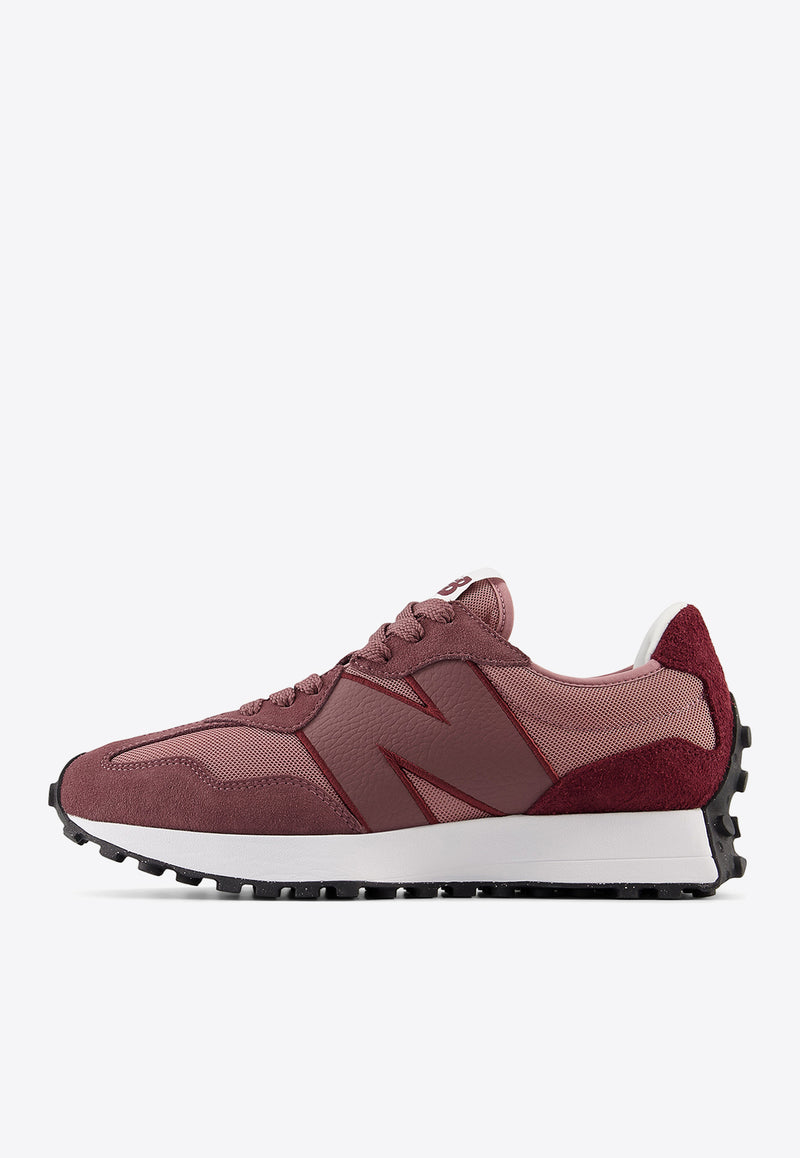 New Balance 327 Low-Top Sneakers in Navy and NB Burgundy U327MB