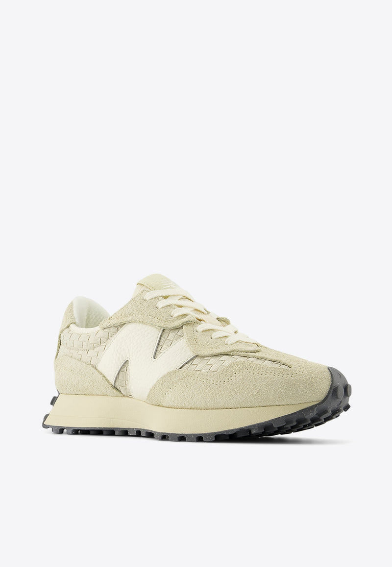 New Balance 327 Low-Top Sneakers in Pale Moss with Sandstone Beige U327WOA