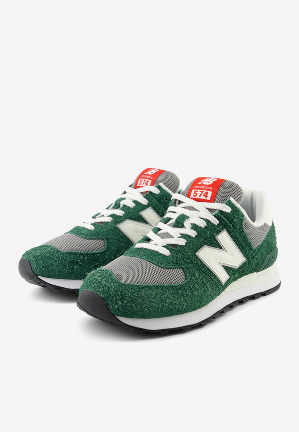 New Balance 574 Low-Top Sneakers in Nightwatch Green with Sea Salt Green U574GNH