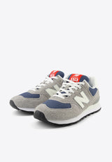 New Balance 574 Low-Top Sneakers in Shadow Gray with Sea Salt Gray U574GWH