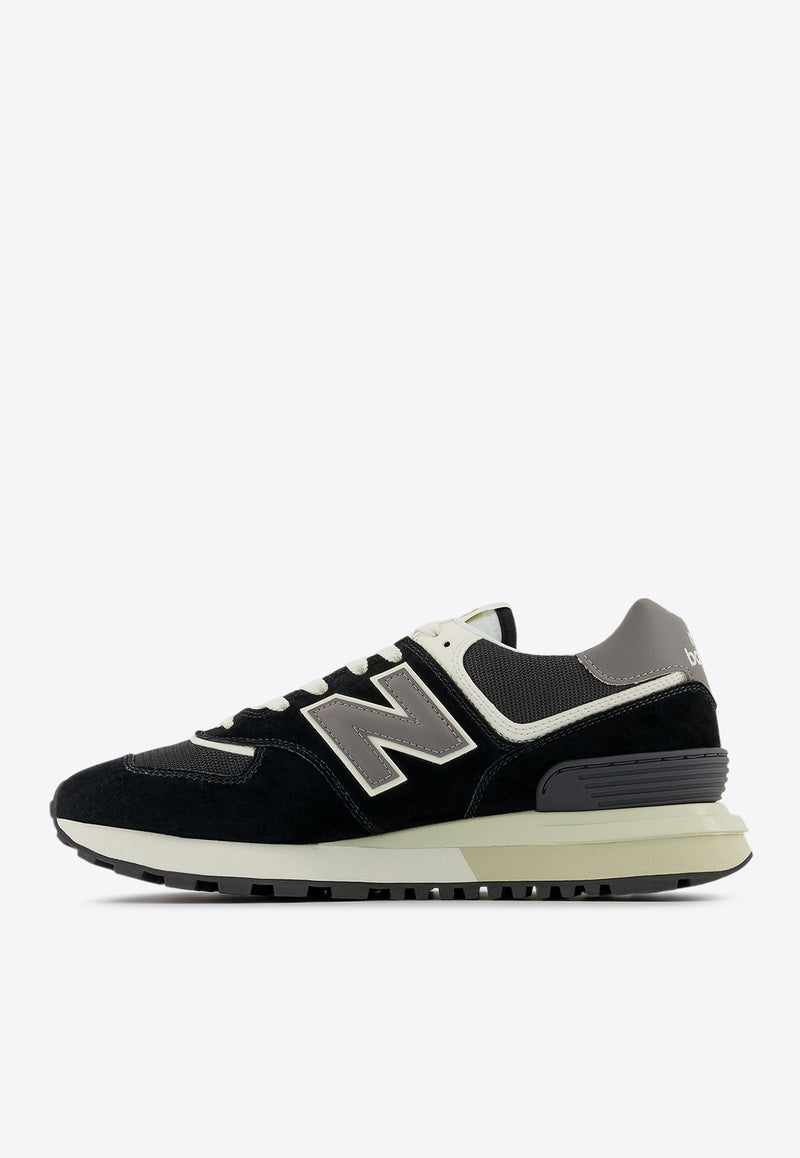 New Balance 574 Low-Top Sneakers in Black with Marblehead Black U574LGG1