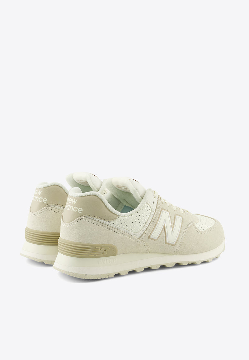 New Balance 574 Low-Top Sneakers in Turtledove with Angora Beige U574NBS