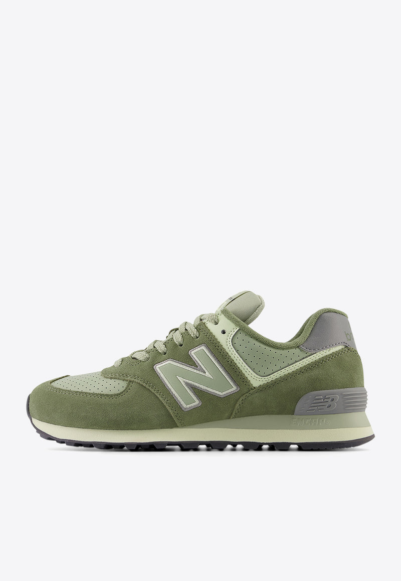 New Balance 574 Low-Top Sneakers in Deep Olive Green U574OGS