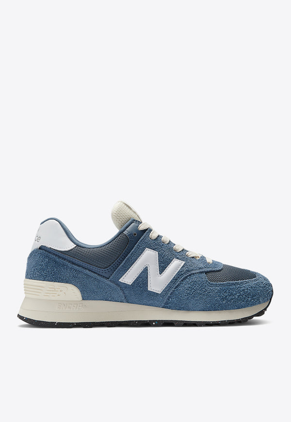 New Balance 574 Low-Top Sneakers in Vintage Indigo with White and Angora Blue U574RBJ