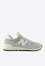 New Balance 574 Low-Top Sneakers in Concrete with White Gray U574RBL