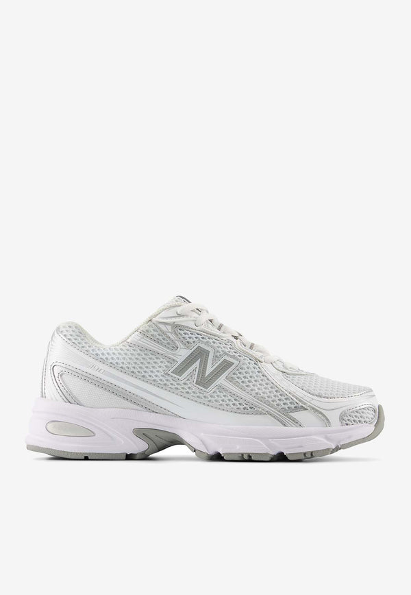 New Balance 740 Low-Top Sneakers in White with Silver Metallic and Reflection U740WM2