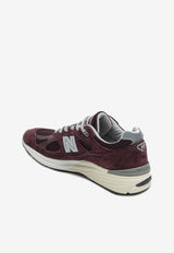 New Balance 991V2 Catawba Low-Top Sneakers Burgundy U991AU2SUE/R_NEWB-PU
