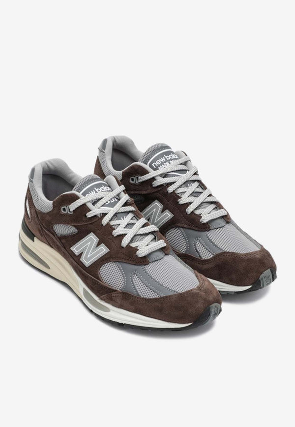 New Balance 991V2 Low-Top Sneakers Brown U991BG2SUE/R_NEWB-BR