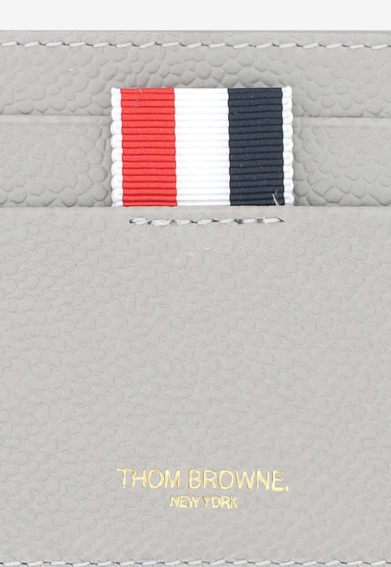 Thom Browne Whale-Appliqué Pebbled Cardholder Gray UAW048A_00198_055