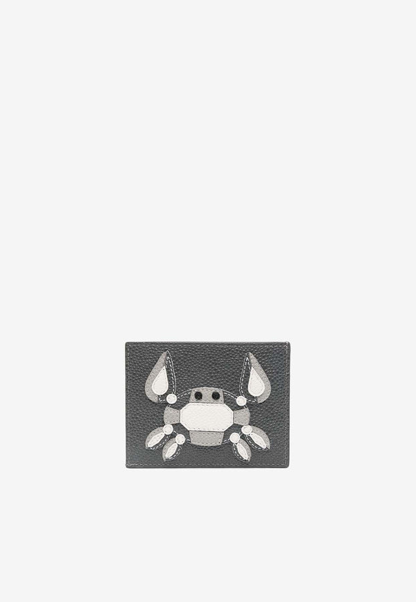 Thom Browne Crab-Appliqué Leather Cardholder Gray UAW049A_00198_025