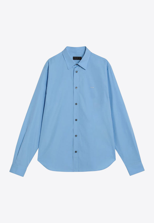 Prada Essential Long-Sleeved Shirt Light Blue UCN611WMO10IV/R_PRADA-F0YRX