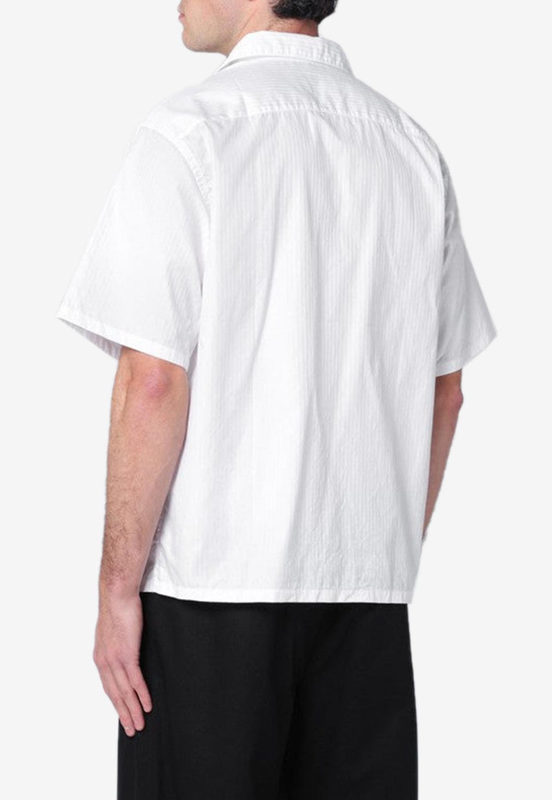 Prada Woven Logo Short-Sleeved Shirt White UCS414UMO16CI/Q_PRADA-F0009