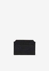 Santoni Logo Print Saffiano Leather Cardholder Black UFPPA2377FO-ANCFN01BLACK