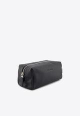Santoni Embossed Logo Leather Pouch Bag UIBBA2368DB-A2SCN01BLACK
