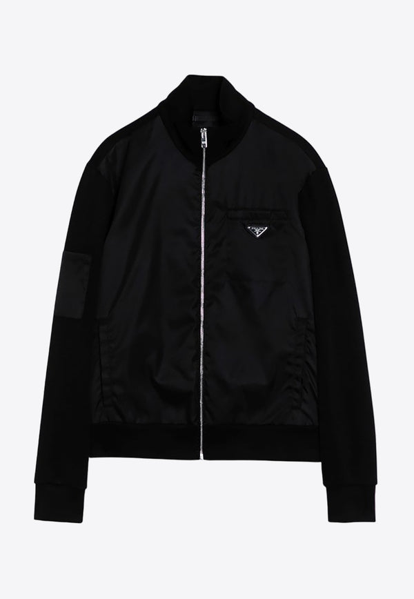 Prada Triangle Logo Re-Nylon Bomber Jacket Black UJL18911JE/P_PRADA-F0806